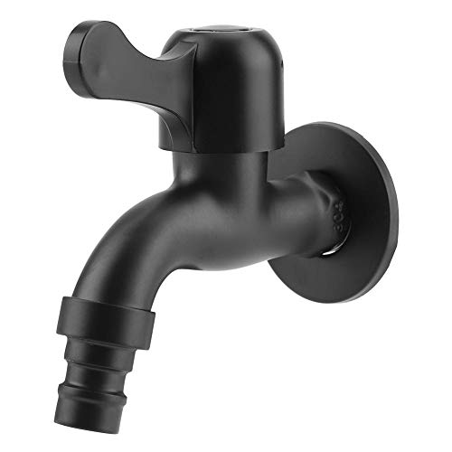 Europäischer Art Schwarz Wand Berg Hahn 304 Edelstahl schnelles Öffnungs Garten Wasserhahn im Freien für Badezimmer(Washing Machine) von Zerodis