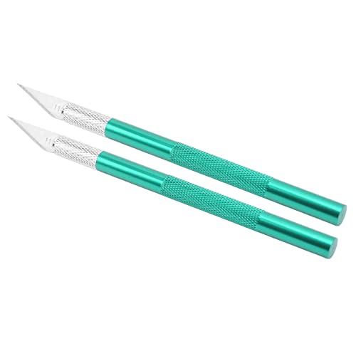 Exacto Messerset, 20 Klingen mit Rutschfestem Griff, DIY-Bastelmesser für Handwerkliche Handbuchhaltung (Grün) von Zerodis