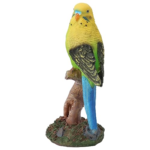 Exquisites Sittich-Ornament aus Kunstharz, Dekorative Sittich-Figur für Wohnzimmer, Schreibtisch und Garten. Lebendige und Lebensechte Vogelskulptur von Zerodis