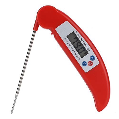 Faltbares Lebensmittelthermometer, Faltbares Lebensmittelthermometer Tragbares, Hochgenaues LCD-Digital-Kochtemperaturmesser von Zerodis