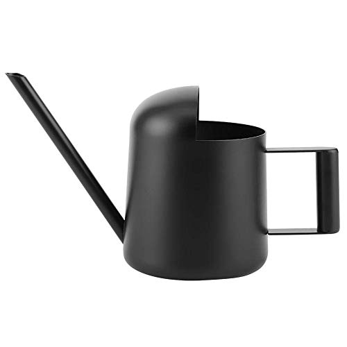 Gießkanne Zimmerpflanzen Moderne Watering Can Mini Watering Can Metall Gießkanne Streutopf Edelstahl Langmund Schwarz Innen- und Außenpflanze Zimmerpflanze Gartenpflanze Blume Gießkanne(300ml) von Zerodis