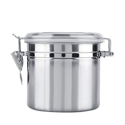 Zerodis Kaffeebehälter Premium Edelstahl Kaffeedose Vakuum luftdicht Vorratsglas für Zuckerteebohne(1100ml) von Zerodis