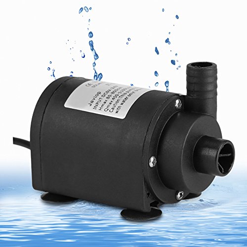 Kleine Wasserpumpe für Aquarium Mini Submersible Wasserpumpe DC 24 V bürstenlos Tauchmotor 1000 l/h 7 m Lift für Gartenteich Aquarium Solar Brunnen Pool von Zerodis