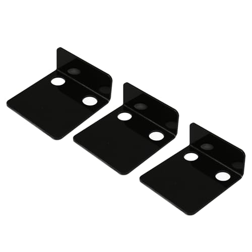 Kleines Schwebendes Acrylregal für Überwachungskameras, 3-teiliges Wandregal mit 6 Kabelklemmen Universelles Kleberegal für Kleine Elektronikgeräte (Black) von Zerodis