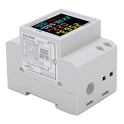 Kompakter Einphasiger Energiezähler in Schienenausführung mit LCD-Display Zur Überwachung des Stromverbrauchs – Langlebiges ABS-Material von Zerodis