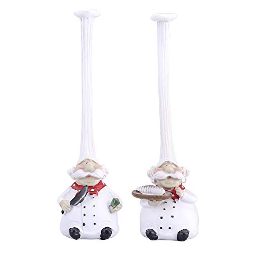 Zerodis Kreative Harz Küchenchef Statue Miniatur Chef Figur Dekoration Kreative niedlichen Ornament Delicate Zubehör für Freund Elegante Dekoration für Haus Restaurant Cafe von Zerodis