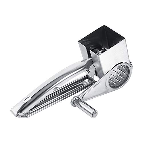 Manuelle Rotierende Käsereibe Gemüsehobel Nussmühle Käsehobel Multifunktionale Kitchen Craft Rotierende Edelstahl-Käsereibe mit 1 Trommel von Zerodis