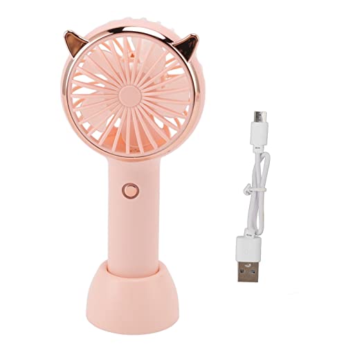 Mini-Handventilator Katze Katzenohren Handventilator Mädchenventilator 3 Stufen USB-Aufladung Tragbarer Mini-Handheld-USB-Ventilator für Outdoor-Aktivitäten Reisen Süße Ventilatorohren USB(Rosa) von Zerodis
