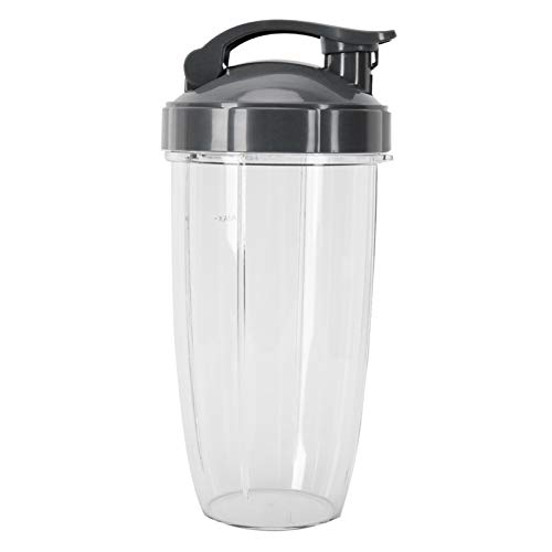 Mixer-Ersatzteile für Nutribullet, 30-Unzen-Mixbecher mit Kreuzklingenhalter und Flip-Top-To-Go-Deckel Kompatibel mit Nutribullet 600W / 900W-Mixern von Zerodis