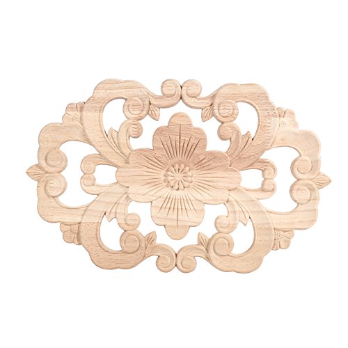 Möbel in applique geschnitzten Holz geschnitzten nicht lackiert für die Dekoration der Schrank der Tür von Haus 30 * 19CM Möbel in applique geschnitzten Holz geschnitzten nicht lackiert für die Dekoration der Schrank der Tür von Haus 30 * 19CM von Zerodis