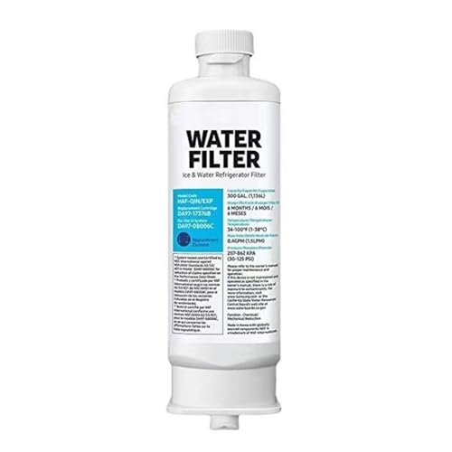 Originalfilter für Kühlschrankwasser und -eis, Kühlschrank-Wasserfilter, Aktivkohleblockfiltration DA97 17376B, Auslaufsicherer Ersatz-Kühlschrank-Wasserfilter für Zuhause von Zerodis