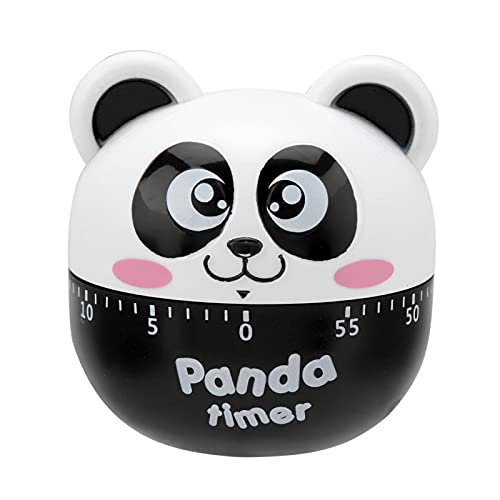 Panda Küchentimer, 60-Minuten-Mechanischer Küchentimer Countdown-Ei-Erinnerung für die Verwaltung der Kochzeit(Schwarz) von Zerodis
