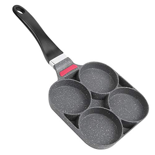 Zerodis Eye Pan, Pancake Pan Pfanne Bratpfanne, Frühstück Kochpfanne Nonstick Bratpfannen Pfannen, Omelettpfanne Küche Aluminium Bratpfanne Form für Ei Hamburger mit Griff (Open flame) von Zerodis