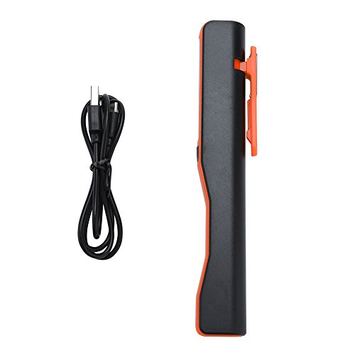 Pocket Pen Arbeitsleuchte, COB LED USB wiederaufladbare Taschenlampe, tragbar, Hand-Flutlicht, super helle Notfallleuchten mit magnetischem drehbarem Clip orange von Zerodis