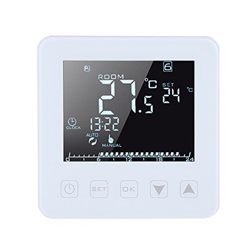 Programmierbarer Thermostat Digital LCD Display Elektrische Heizung Thermostat Raumtemperaturregler 16A von Zerodis