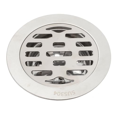 Runder Bodenablauf aus Edelstahl, 3,9 Zoll, Einfache Demontage, Hoher Durchfluss, rutschfest, Geruchsdicht, Kompatibel mit 75-mm-Rohr, für Badezimmer, Hotel von Zerodis