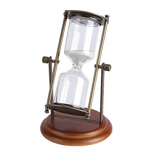 Sanduhr Timer, 15 Min Sand Timer Dekor, 7,5 Zoll Metall Sanduhr, Vintage große rotierende Sanduhr Timer für Zuhause, Schreibtisch, Büro dekorativ von Zerodis