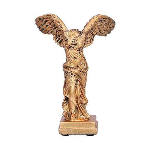 Schatzkiste Alabaster Goddess Figure Sculpture Winged Victory Samothrace Statue Göttin Nike Skulptur Griechische Göttin Des Sieges Skulptur aus Harz mit Anti-Rutsch-Pad für Wohnzimmer Home Decor von Zerodis