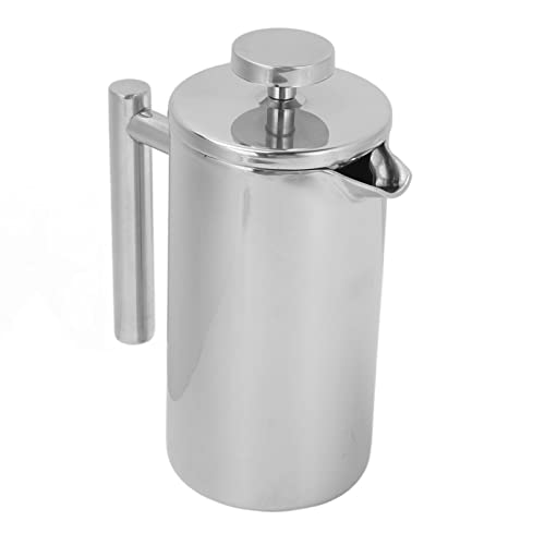 Secura French Press Coffee French Press Pot, French Coffee Press Maker, Edelstahl Doppelschicht Isolierte Kaffeepresse Tragbare French Press Pot für Zuhause Outdoor Camping (1000 von Zerodis