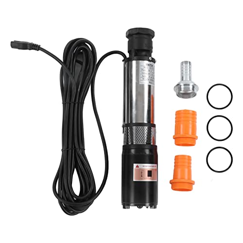 Solarpumpe DC 12 V, Kupfermotor 3500 U/min Maximale Hubhöhe 10 Meter Tauchpumpe 3 m³/h Auslass 25 mm Multifunktional für Bergbauentwässerung für Hausbewässerung von Zerodis