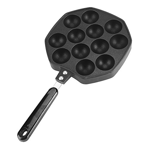 Takoyaki Pfanne 12 Löcher Aluminium Antihaft Takoyaki Grillpfanne Platte Octopus Ball Backform Küchenzubehör von Zerodis