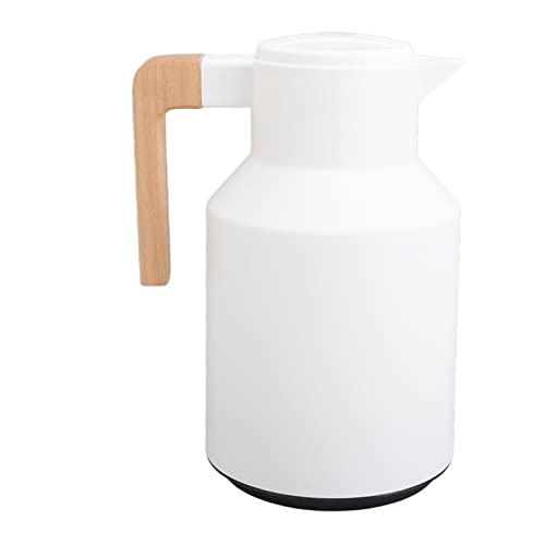 Thermo-Kaffeekaraffe, Doppelwandig, Isoliert, Isolierflasche, Teewasser- und Kaffeespender, 1 Liter(Weiß) von Zerodis