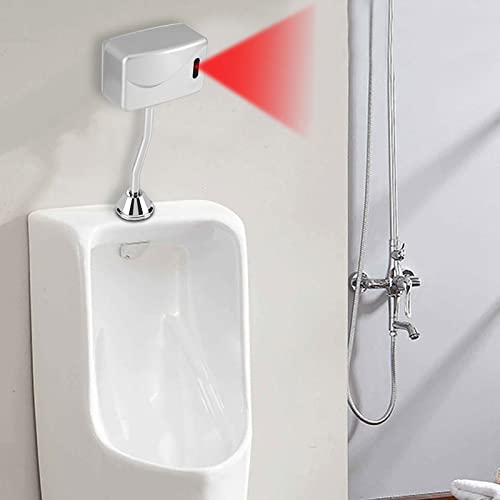 Toiletten-Urinal-Spülventil, Badezimmer-WC, Freiliegender, an der Wand Montierter, Automatischer Sensor, Berührungsloses Urinal-Spülventil-Kit, DC 6 V, Badezimmerzubehör von Zerodis