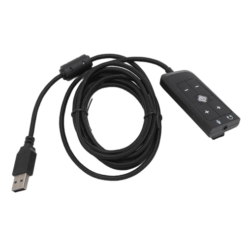 USB-3,5-mm-Klinken-Soundkarten-Adapter mit Lautstärkeregler und LED-Anzeige für Cloud II, Plug-and-Play für PC, – Kabel + Sauerstoffkupfer USB-3,5-mm-Klinken-Soundkarten-Adapter mit Lautstärkeregler und LED-Anzeige für Cloud II, Plug-and-Play für PC, – Kabel + Sauerstoffkupfer von Zerodis
