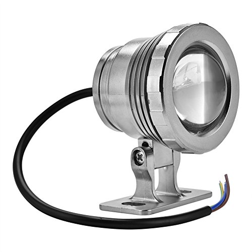 Unterwasser-LED-Lampe, Beleuchtung für Wasserbecken, Fernbedienung, RGB-LED-Farbwechsel, silber von Zerodis