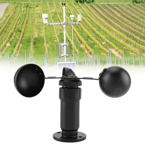 Windrichtung Detektor Windgeschwindigkeitssensor 0 Bis 5 V Aluminiumlegierung 3 Tasse Anemometer Drei Tassen Windgeschwindigkeitsdetektor Windgeschwindigkeit und Richtungsmesswerkzeug für die von Zerodis
