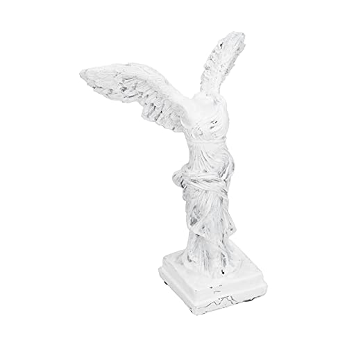 Winged Victory Of Samothrace Statue, Göttin Nike Skulptur, Griechische Göttin Des Sieges Skulptur aus Harz mit Anti-Rutsch-Pad für Home Office Wohnzimmer Home Decor(BS1057-S-Weiß) von Zerodis