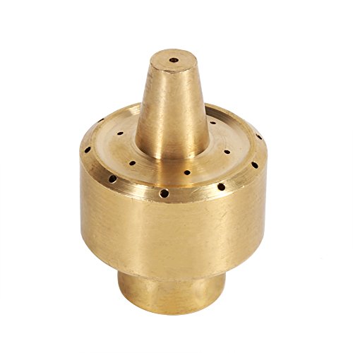 Zerodis 1/4" (DN8) / 1/2" (DN15) / 3/4" (DN20) Messing Brunnendüse, Säulensprüh-Teich-Sprinklerkopf für Gartenteich, Gold(1/4") von Zerodis