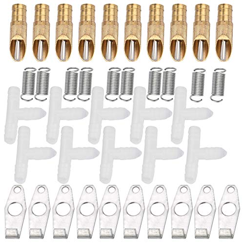 10 Stück Pet Waterer Edelstahl Nippel Trinker Feeder Trinker Automatischer Kaninchen Nippel für Kaninchen Ratte Maus Frettchen Meerschweinchen(Duckbill-Weiß) von Zerodis