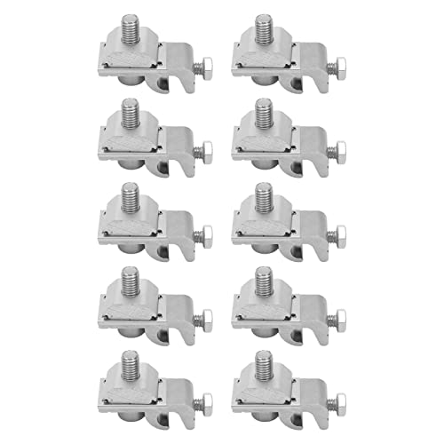 Zerodis 10pcs Solarpanel Erdungsclip, Universelle Donnerschutzstifte mit Edelstahlschrauben, die für Dach Gemahlene Schuppenschienen Verschiedene Kanalstähle Geeignet Sind von Zerodis