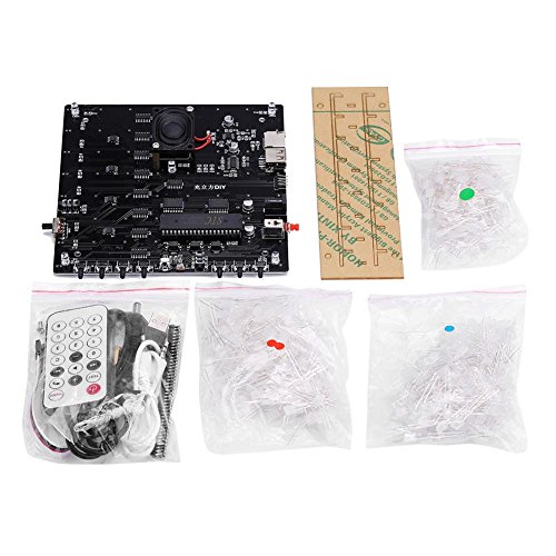 3D 8x8x8 Licht Quadratisch DIY Kit Fernbedienung DIY Elektronisches Musikspektrum Set Rot Grün Blau RGB LED Musikspektrum Mikrocontroller Lichtwürfel (#1) von Zerodis