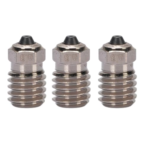 Zerodis 3D -Hotend -Bobeldrucker Gründung Ni Plabelo, Hohe Präzision und Gleichmäßige Erwärmung, Idealer Ersatz für [3 PCs] (0,6 mm) von Zerodis