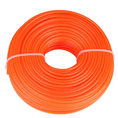 Zerodis 3mm Trimmerfaden Trimmerschnur Nylon Gatren Rasenmäher Motorsense Zubehör Ersatzfaden Runde String(50M) von Zerodis