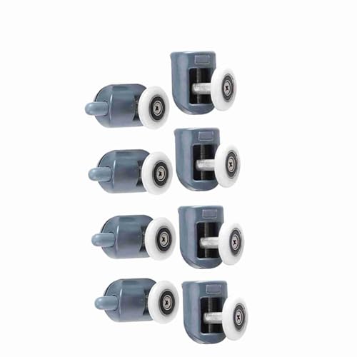 Zerodis 8 X Twin Toder Top Duschtür Roller Riemenscheiben - Einfaches Gleit und Einfache Saubere Rollen für Duschgehäuse - Tragen Sie Resistent (Einzelrunde) von Zerodis