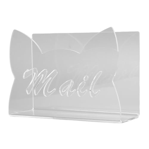 Zerodis Acryl -Mail -Inhaber Mail Sortierer Sorter Organisator Arbeitsplatte Schreiben Inhaber Desk Hüllkurve Stand Acryl Schreibtisch Organisator für Home Office School Acrylposthalter (klar) von Zerodis
