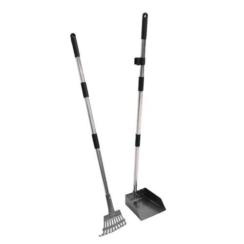 Zerodis Andere Gartenwerkzeuge Kit 2 in 1 Ergonomisch Design Einstellbarer Griff Abnehmbarer Edelstahlkacke Schaufel Multifunktionaler Wurf Sifting Shovel Rake Kit Metal Chicken Poop Scooper Zerodis Andere Gartenwerkzeuge Kit 2 in 1 Ergonomisch Design Einstellbarer Griff Abnehmbarer Edelstahlkacke Schaufel Multifunktionaler Wurf Sifting Shovel Rake Kit Metal Chicken Poop Scooper von Zerodis