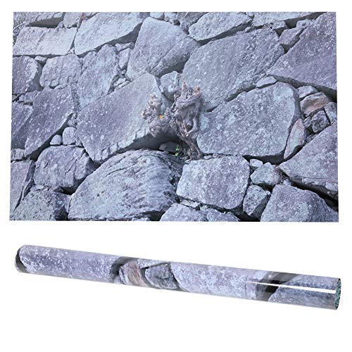 Zerodis Aquarium Aufkleber, Rock Stone Aquarium Wallpaper Einfach aufzubringen und zu entfernen PVC Aufkleber Bilder Poster Hintergrund Dekoration(122 * 46cm) von Zerodis