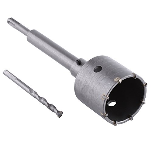 Zerodis Betonlochsäge 65 Mm 2 1/2 Durchschnitt Beton Bohrerhalter Bohrmaschine Bit Verlängerung Stangensäge Bit 1/4, mit Plus Schaft, Lochschaftschneider für Ziegel, Steinmauern von Zerodis