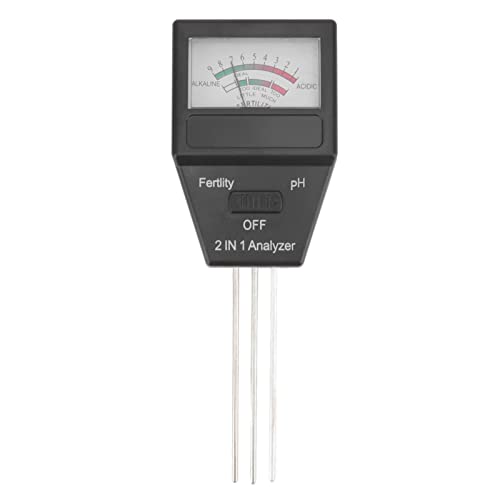 Boden-PH-Tester, 2-in-1-Bodenfruchtbarkeitstester, Kleiner Praktischer Bodenmesser, Plug-and-Play, Keine Batterien Erforderlich, Bodentestgerät für die Gartenarbeit Im Innen- und von Zerodis
