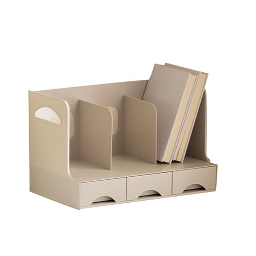 Zerodis Desktop Bookshelf Desktop Off-Oberflächenregale Buch Regale Regale mit Schubladen Design Platz Sparen Desk Storage Display Rackbuch für Office Study Room Desktop (Ohne Stifthaltereinsatz) von Zerodis