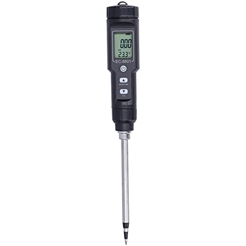 Digital Direct Soil EC Meter Elektrische Leitfähigkeit Temperaturtester Bodennährstoff Fruchtbarkeitsdetektor für Blumen Gras Pflanze Garten Bauernhof Rasen Indoor Outdoor von Zerodis