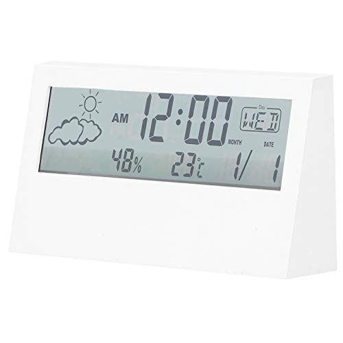 Zerodis Digitaler Wecker, Multifunktions-moderner elektronischer Wecker mit Temperatur-Feuchtigkeits-LED-Anzeige ABS-Digitaluhr für das Schlafzimmer zu Hause von Zerodis