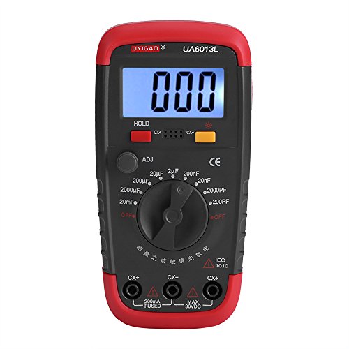 Zerodis Digitales Kapazitätsmesser, Kondensator Pro Tester 0,1pF - 20.000uF mit LCD-Hintergrundbeleuchtung max. 1999 Display Zerodis Digitales Kapazitätsmesser, Kondensator Pro Tester 0,1pF - 20.000uF mit LCD-Hintergrundbeleuchtung max. 1999 Display von Zerodis