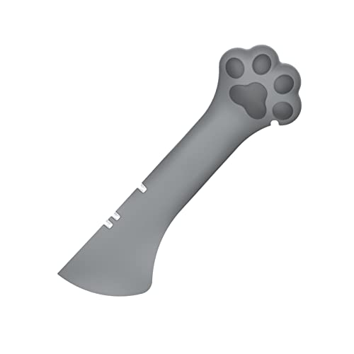 Dosenöffner für Katzen, Multifunktions-Haustier-Dosenlöffel, Silikonmaterial, Grau, Haustierfutterdosen von Zerodis