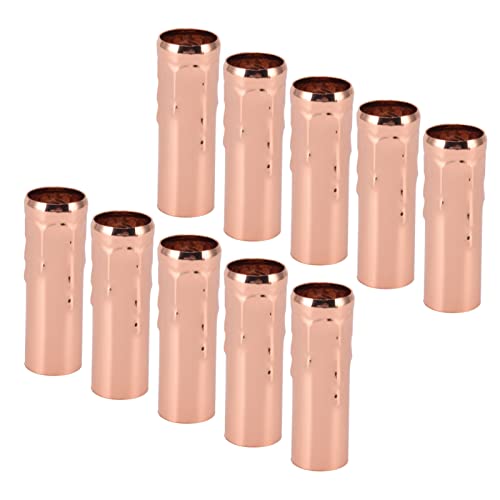 Zerodis E14 Metallrohr für Kerzenlampenhalter 10pcs Schöne Design -Beleuchtungszubehör 25x80 Mm für DIY -Projekte (Roségold) von Zerodis