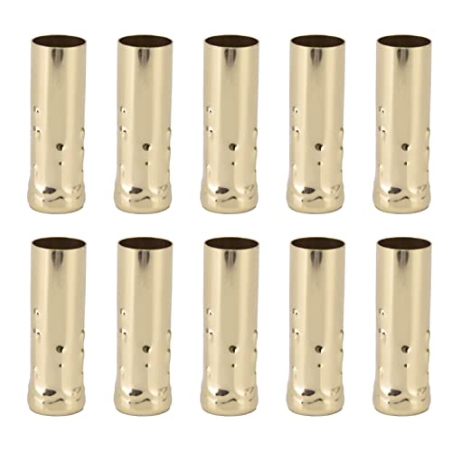 Zerodis E14 Metallrohr für Kerzenlampenhalter 10pcs Schöne Design -Beleuchtungszubehör 25x80 Mm für DIY -Projekte (S Golden) von Zerodis